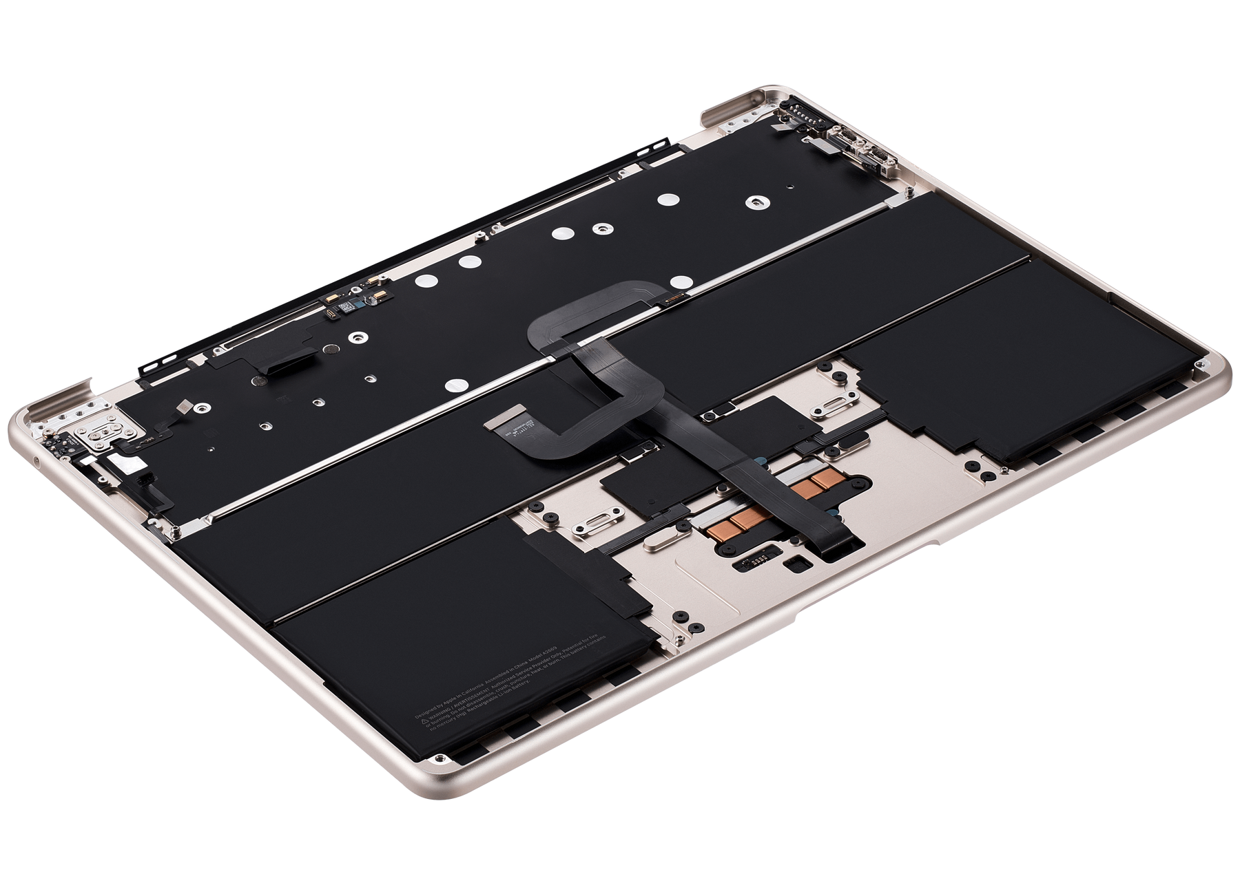 Top Case Assembly With Battery And Keyboard Compatible For MacBook Air 13" (A2681 / Mid 2022) (US Keyboard) (Starlight)