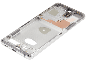 Mid-Frame Housing Compatible For Samsung Galaxy S20 Ultra (Cloud White) Replacement