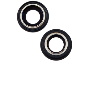 Back Camera Lens With Bracket & Bezel Compatible For iPhone 15 / 15 Plus (2 Piece Set) (Premium) (Black)