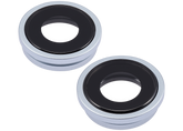 Back Camera Lens With Bracket & Bezel Compatible For iPhone 15 / 15 Plus (2 Piece Set) (Premium) (Blue)
