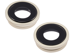 Back Camera Lens With Bracket & Bezel Compatible For iPhone 15 / 15 Plus (2 Piece Set) (Premium) (Yellow)