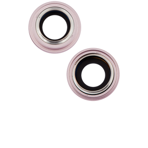 Back Camera Lens With Bracket & Bezel Compatible For iPhone 15 / 15 Plus (2 Piece Set) (Premium) (Pink)