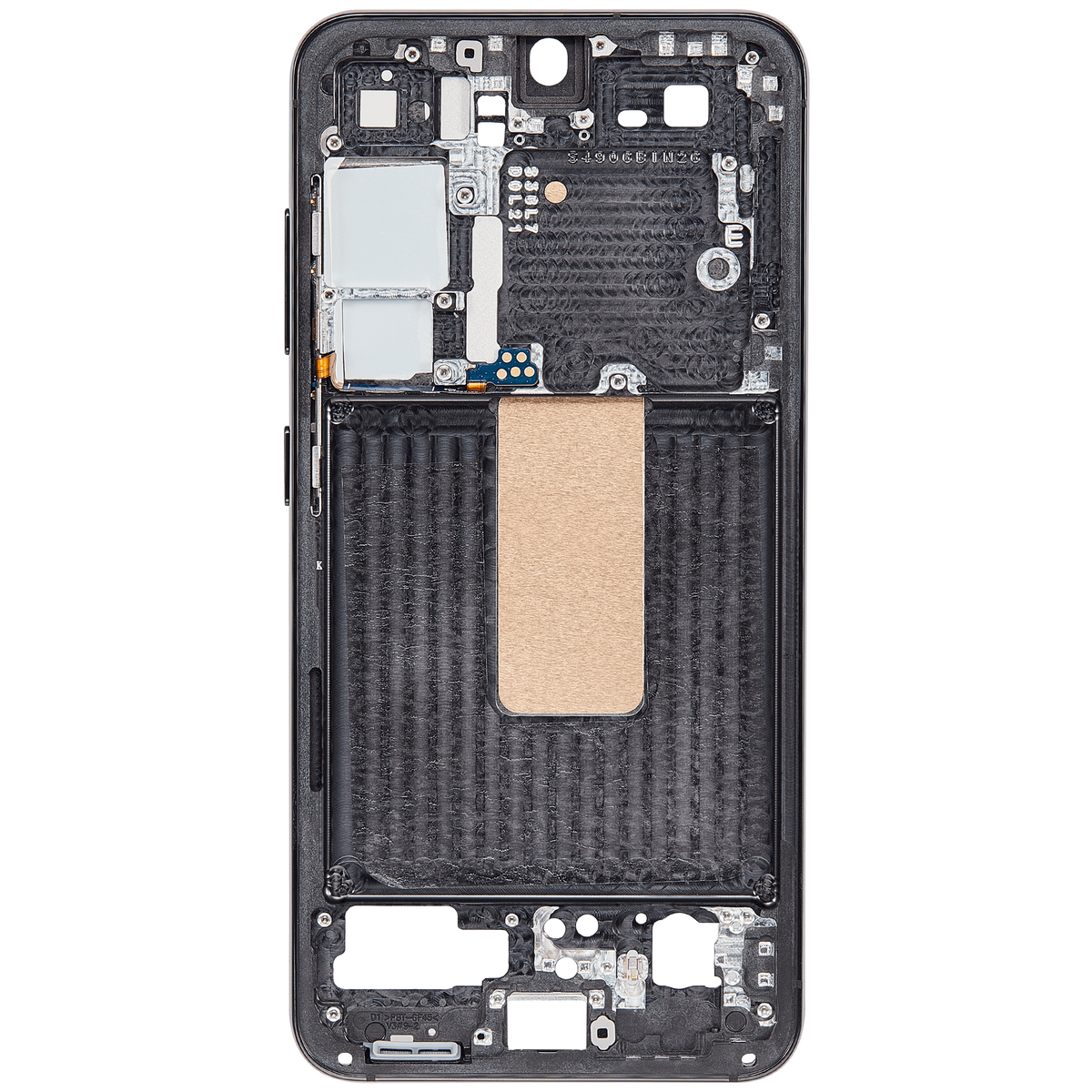 Mid-Frame Housing Compatible For Samsung Galaxy S23 5G Replacement (International Version) (Phantom Black)