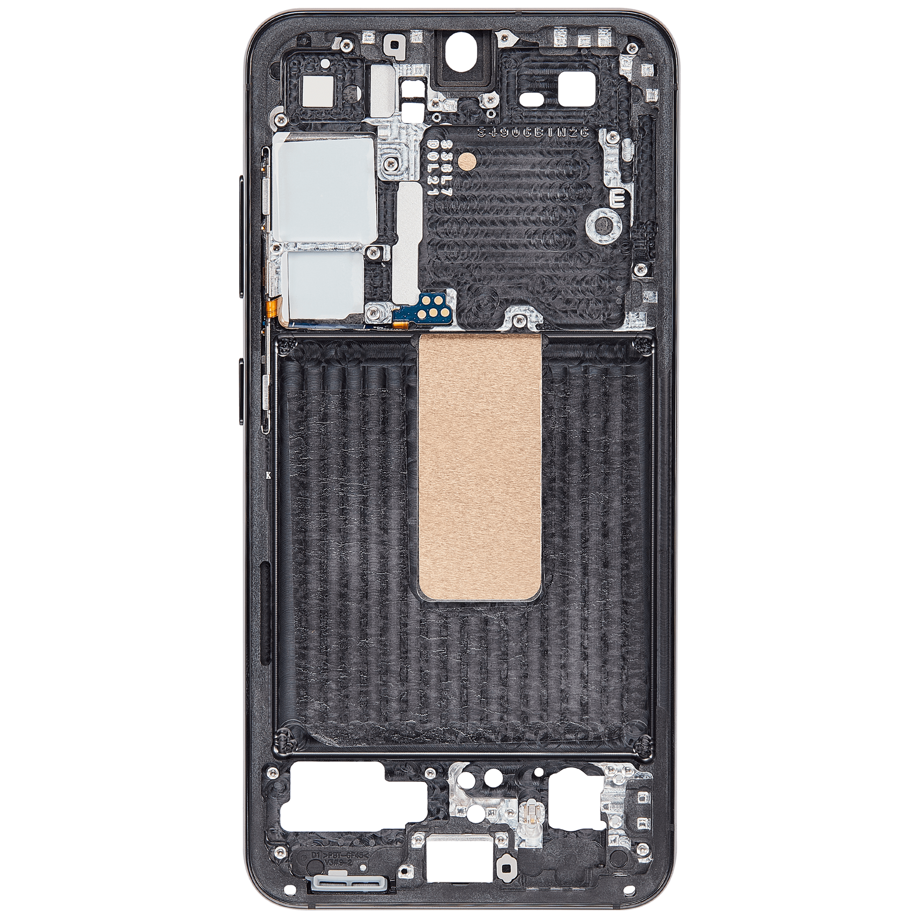 Mid-Frame Housing Compatible For Samsung Galaxy S23 5G Replacement (International Version) (Phantom Black)