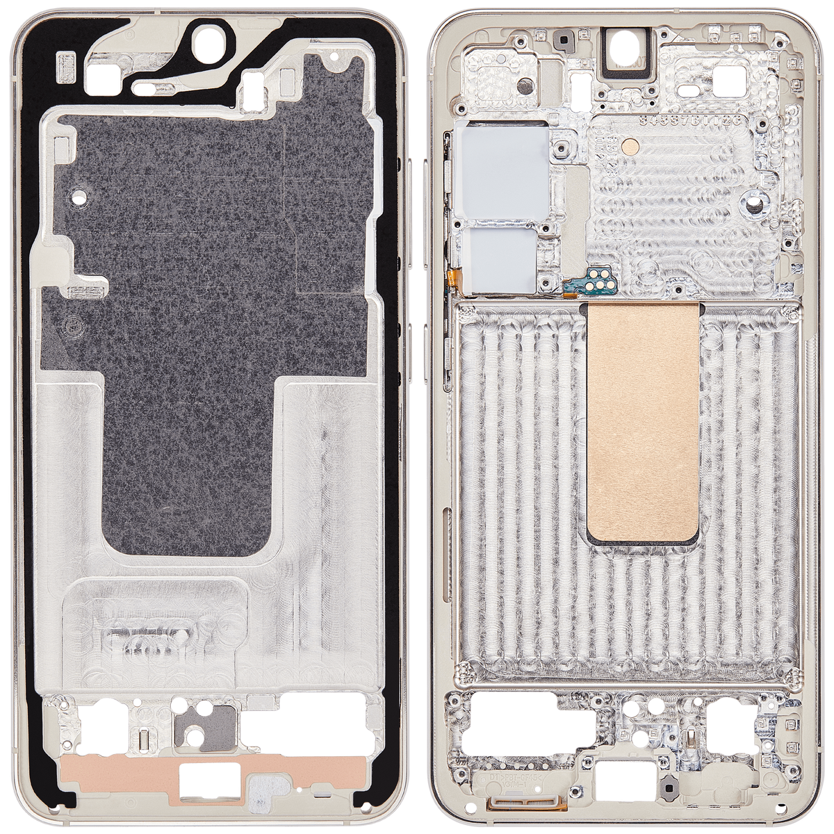 Mid-Frame Housing Compatible For Samsung Galaxy S23 5G Replacement (International Version) (Cream)