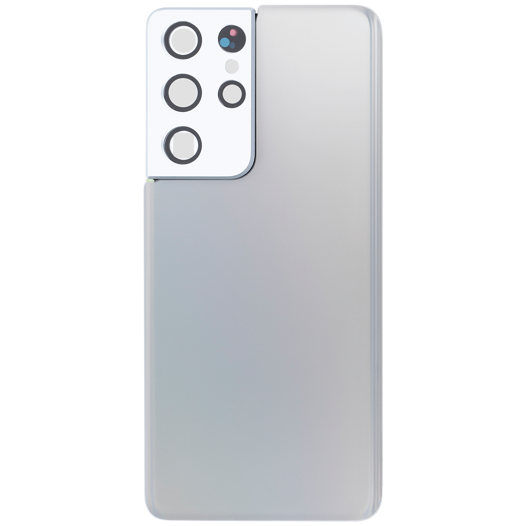 Back Cover Glass With Camera Lens Compatible For Samsung Galaxy S21 Ultra Replacement (Service Pack) (Phantom silver)