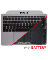 Top Case With Keyboard & Trackpad Compatible For MacBook Pro 13" (A1989 / Late 2018 / Early 2019) (UK Keyboard) (Used OEM Pull: Grade B/C) (Space Gray)