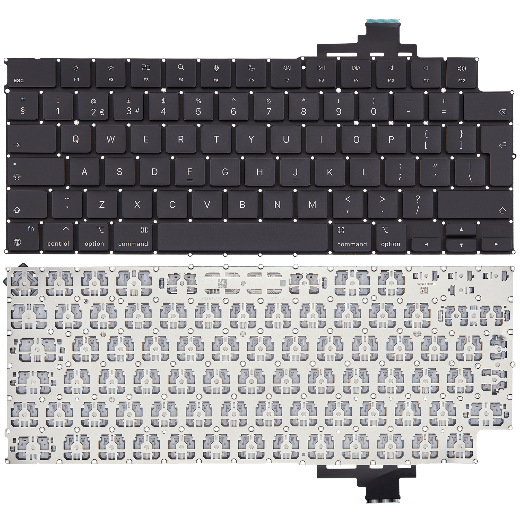 Keyboard W/ Backlight & Screws Compatible For MacBook Air 15" (A2681 / Mid 2022 / A2941 / Mid 2023 / A3113 / Mid 2024 / A3114 / Mid 2024) (UK English)