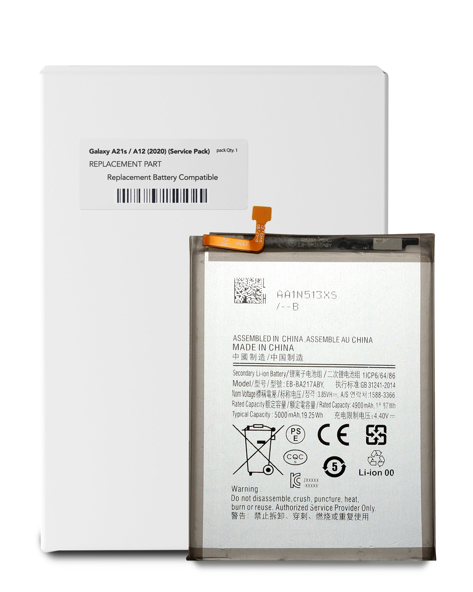 Replacement Battery Compatible For Samsung Galaxy A21s (A217 / 2020) / A12 (A125 / 2020) (EB-BA217ABY) (Service Pack)