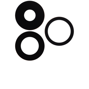 Back Camera Lens (Glass Only) With Adhesive Compatible For iPhone 15 Pro (3 Piece Set) (Aftermarket Plus)