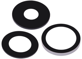 Back Camera Lens (Glass Only) With Adhesive Compatible For iPhone 15 Pro (3 Piece Set) (Aftermarket Plus)