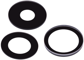 Back Camera Lens (Glass Only) With Adhesive Compatible For iPhone 15 Pro (3 Piece Set) (Aftermarket Plus)