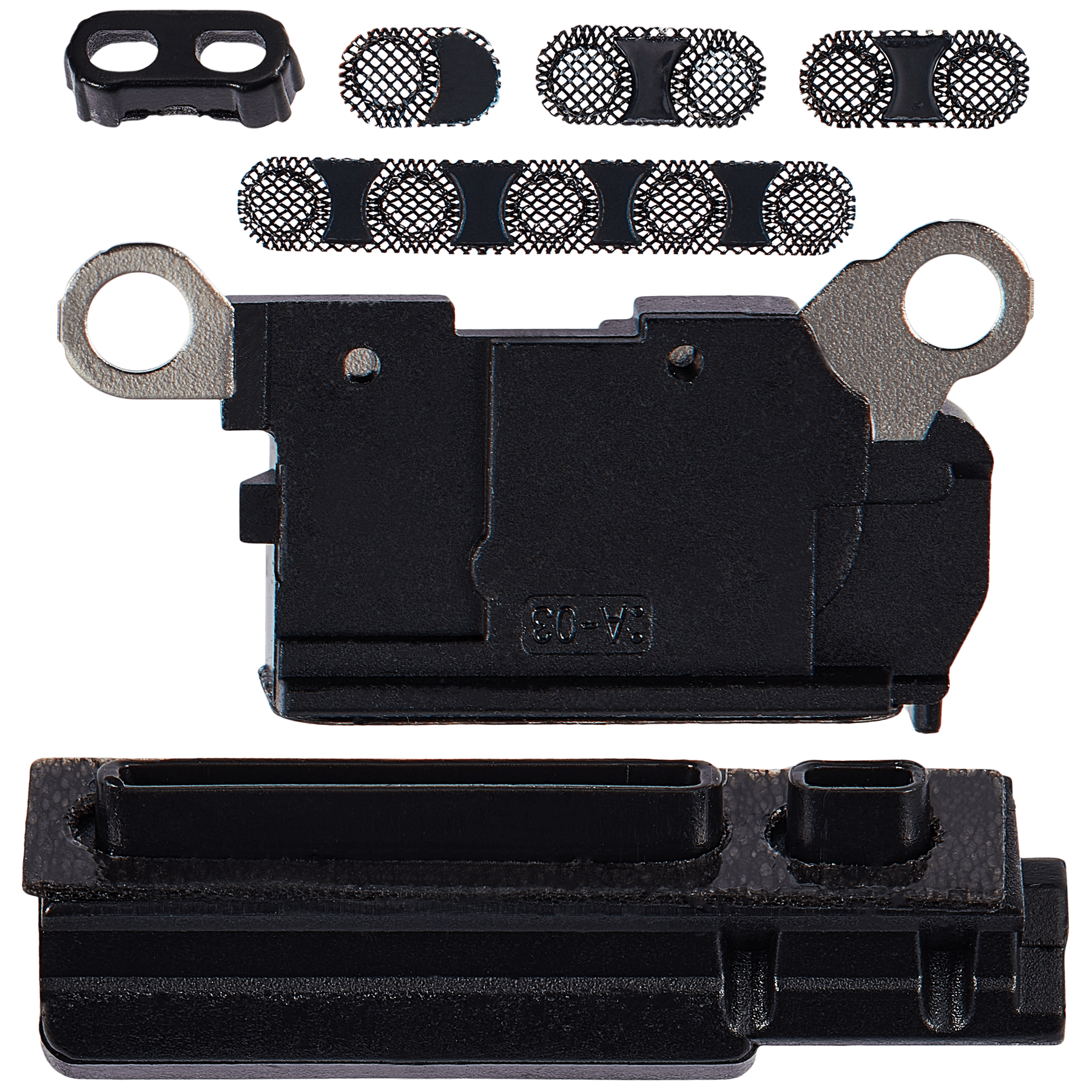 Loudspeaker / Mic Mesh Compatible For iPhone 15 Pro Max (Black Titanium)