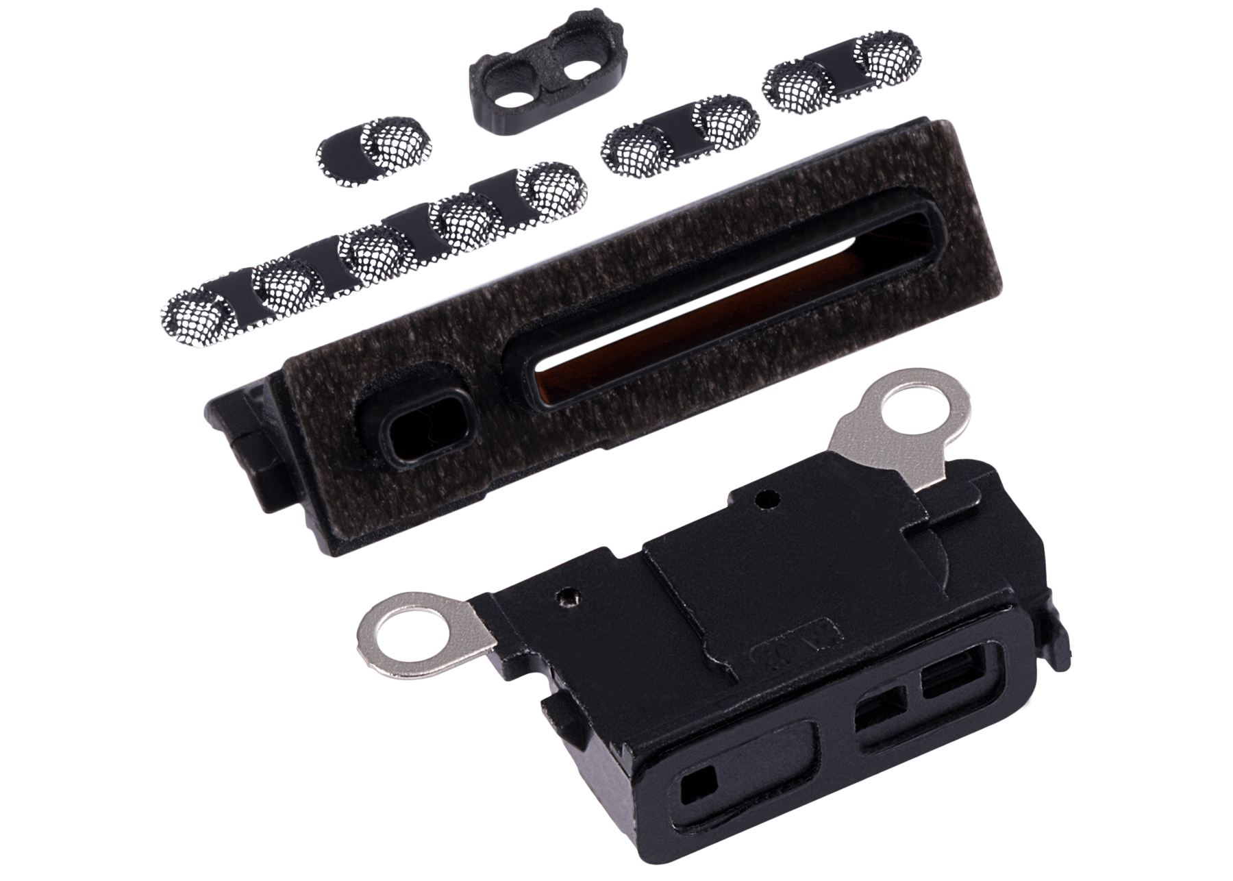 Loudspeaker / Mic Mesh Compatible For iPhone 15 Pro Max (Black Titanium)