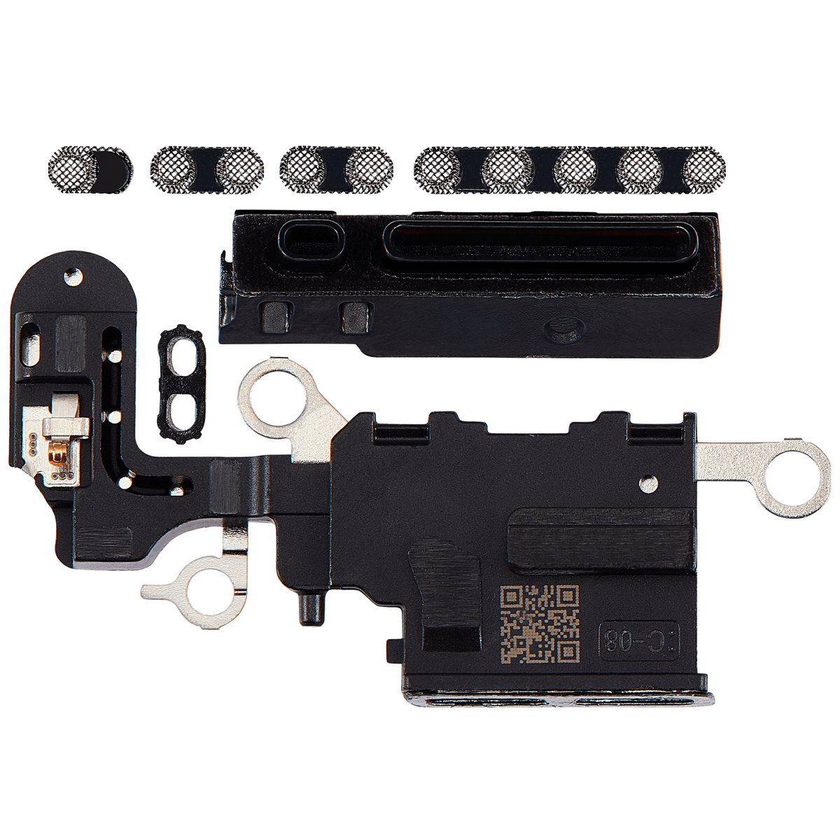 Loudspeaker / Mic Mesh Compatible For iPhone 15 Plus (Black)