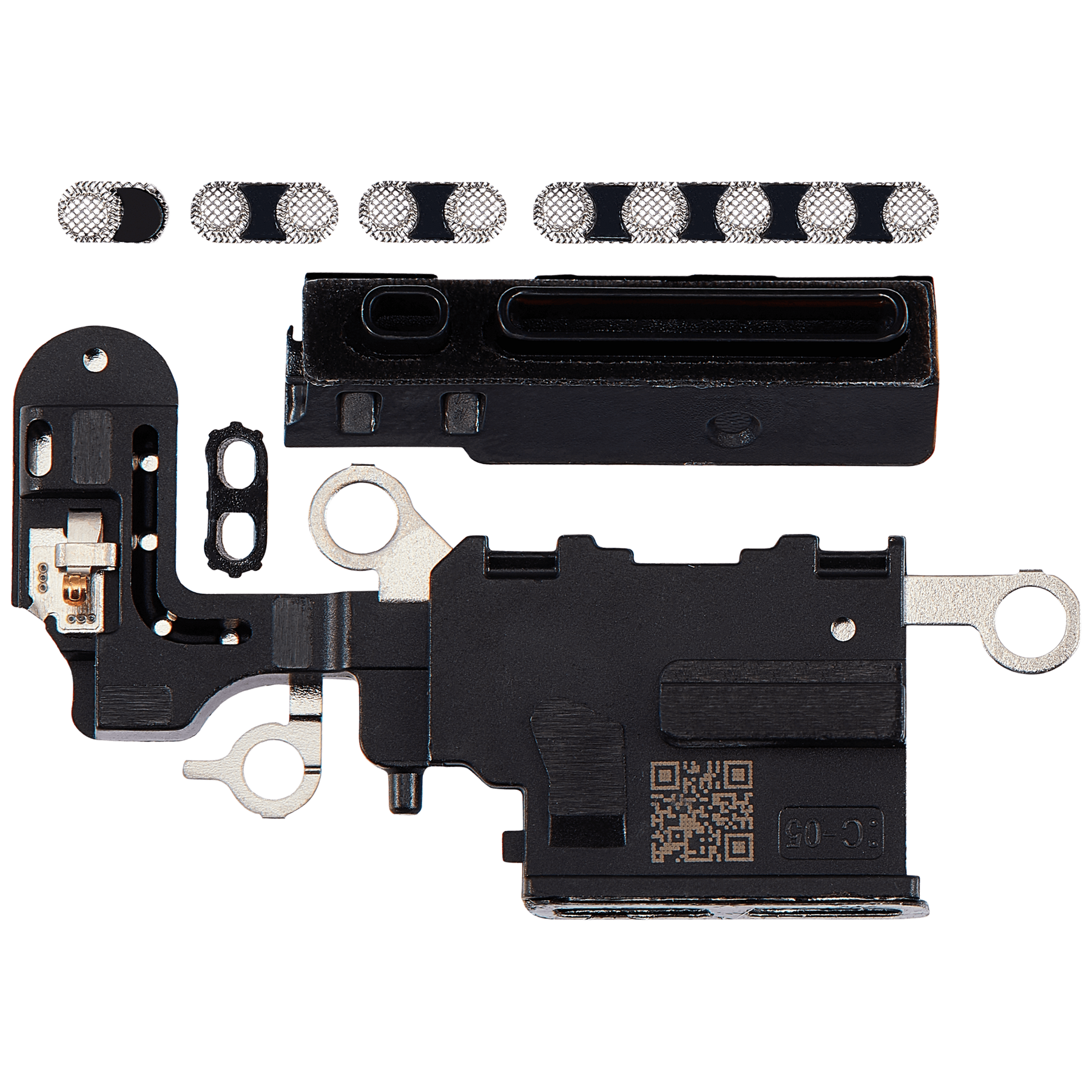 Loudspeaker / Mic Mesh Compatible For iPhone 15 Plus (White)