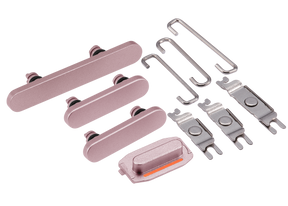 Hard Buttons (Power / Volume / Switch) Compatible For iPhone 15 / 15 Plus (Pink)