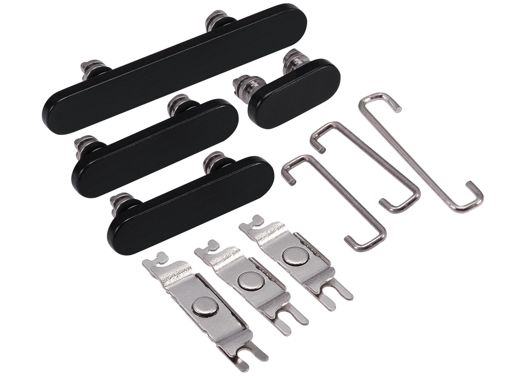 Hard Buttons (Power / Volume / Switch) Compatible For iPhone 15 Pro / 15 Pro Max (Black Titanium)