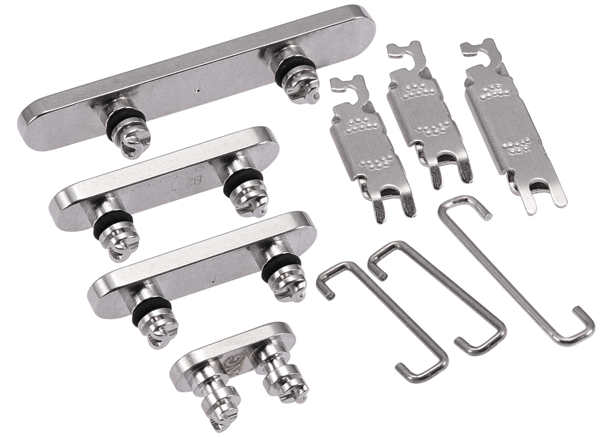 Hard Buttons (Power / Volume / Switch) Compatible For iPhone 15 Pro / 15 Pro Max (White Titanium)