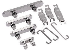 Hard Buttons (Power / Volume / Switch) Compatible For iPhone 15 Pro / 15 Pro Max (White Titanium)