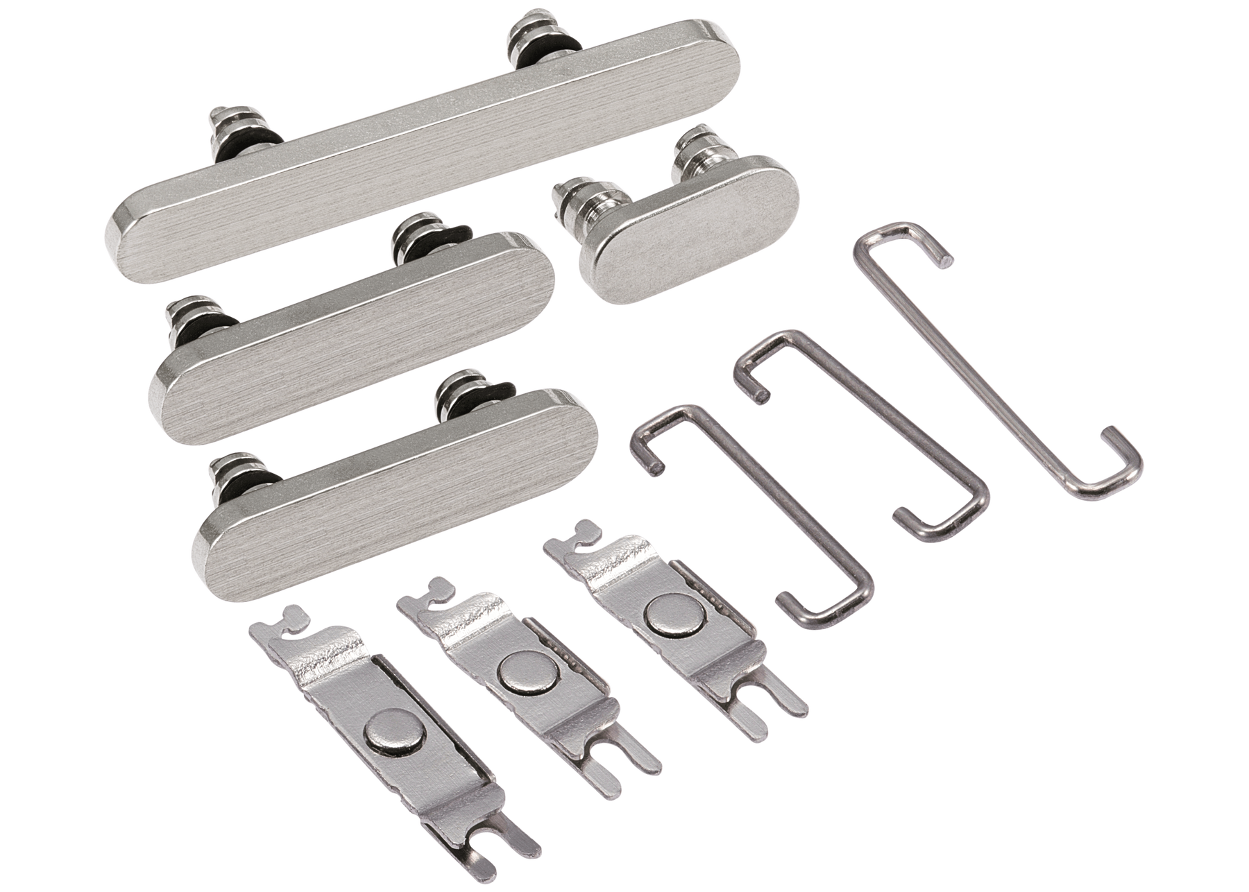 Hard Buttons (Power / Volume / Switch) Compatible For iPhone 15 Pro / 15 Pro Max (White Titanium)