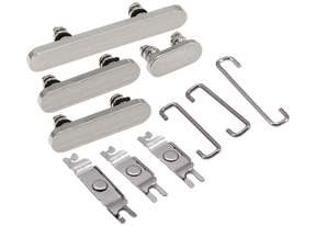 Hard Buttons (Power / Volume / Switch) Compatible For iPhone 15 Pro / 15 Pro Max (White Titanium)