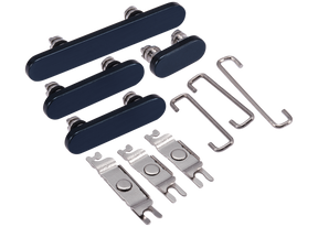 Hard Buttons (Power / Volume / Switch) Compatible For iPhone 15 Pro / 15 Pro Max (Blue Titanium)