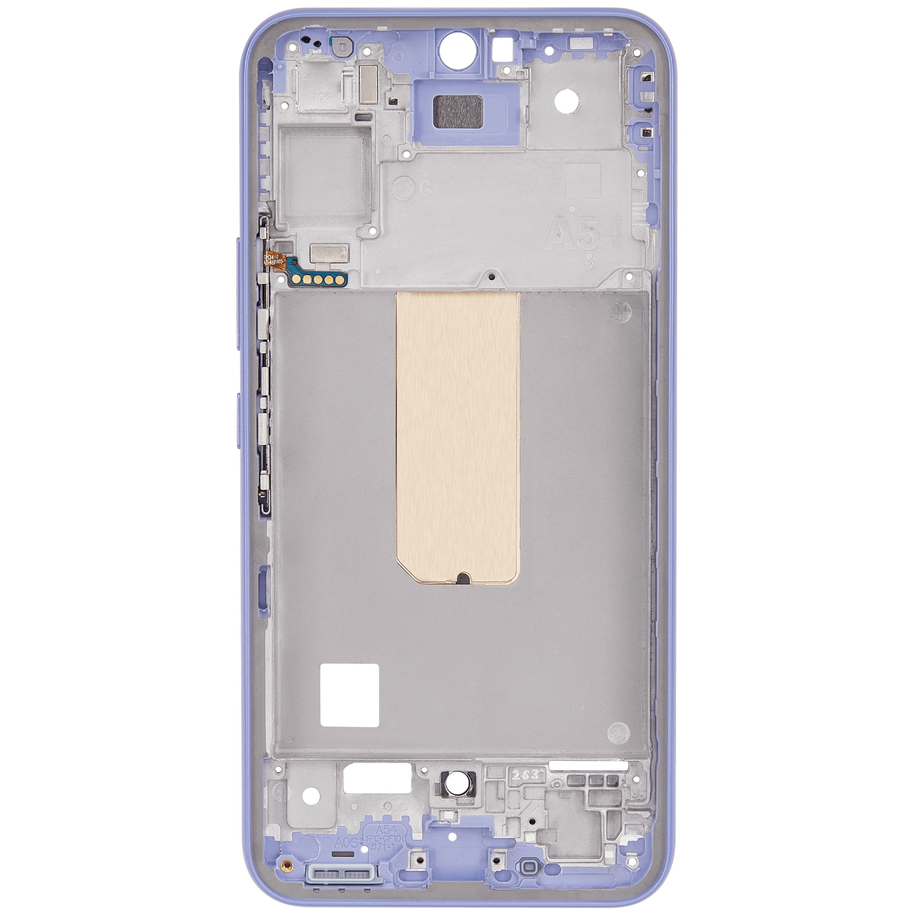 Replacement Mid-Frame Housing Compatible For Samsung Galaxy A54 5G (A546 / 2023) (US & International Version) (Violet)
