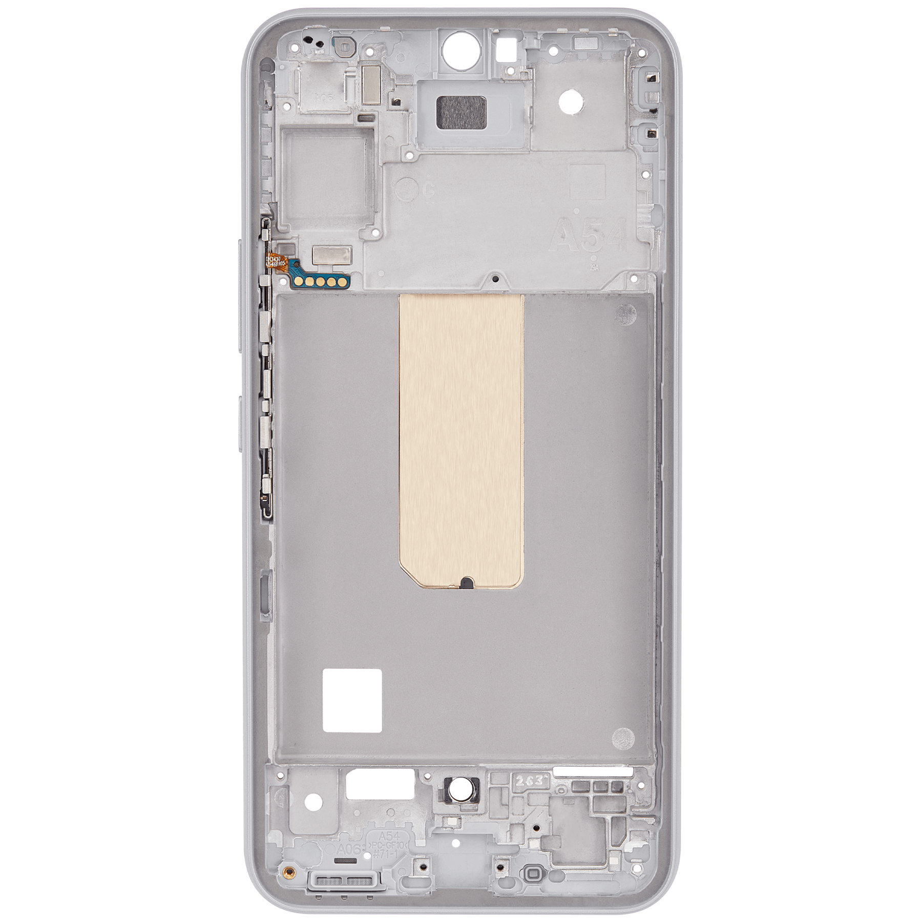 Replacement Mid-Frame Housing Compatible For Samsung Galaxy A54 5G (A546 / 2023) (US & International Version) (White)