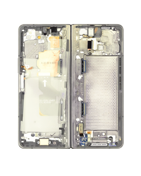 Inner OLED Assembly With Frame Compatible For Samsung Galaxy Z Fold 4 5G Replacement (US & International) (Used OEM Pull: Grade B/C) (Beige)
