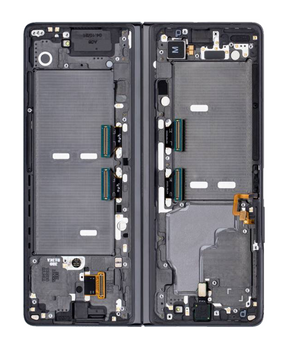 Replacement Inner OLED Assembly With Frame Compatible For Samsung Galaxy Z Fold 2 5G (Used OEM Pull: Grade B/C) (US & International) (Mystic Black)