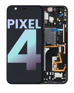 Replacement OLED Assembly With Frame Compatible For Google Pixel 4 (Genuine OEM) (Oh So Orange Power Button)
