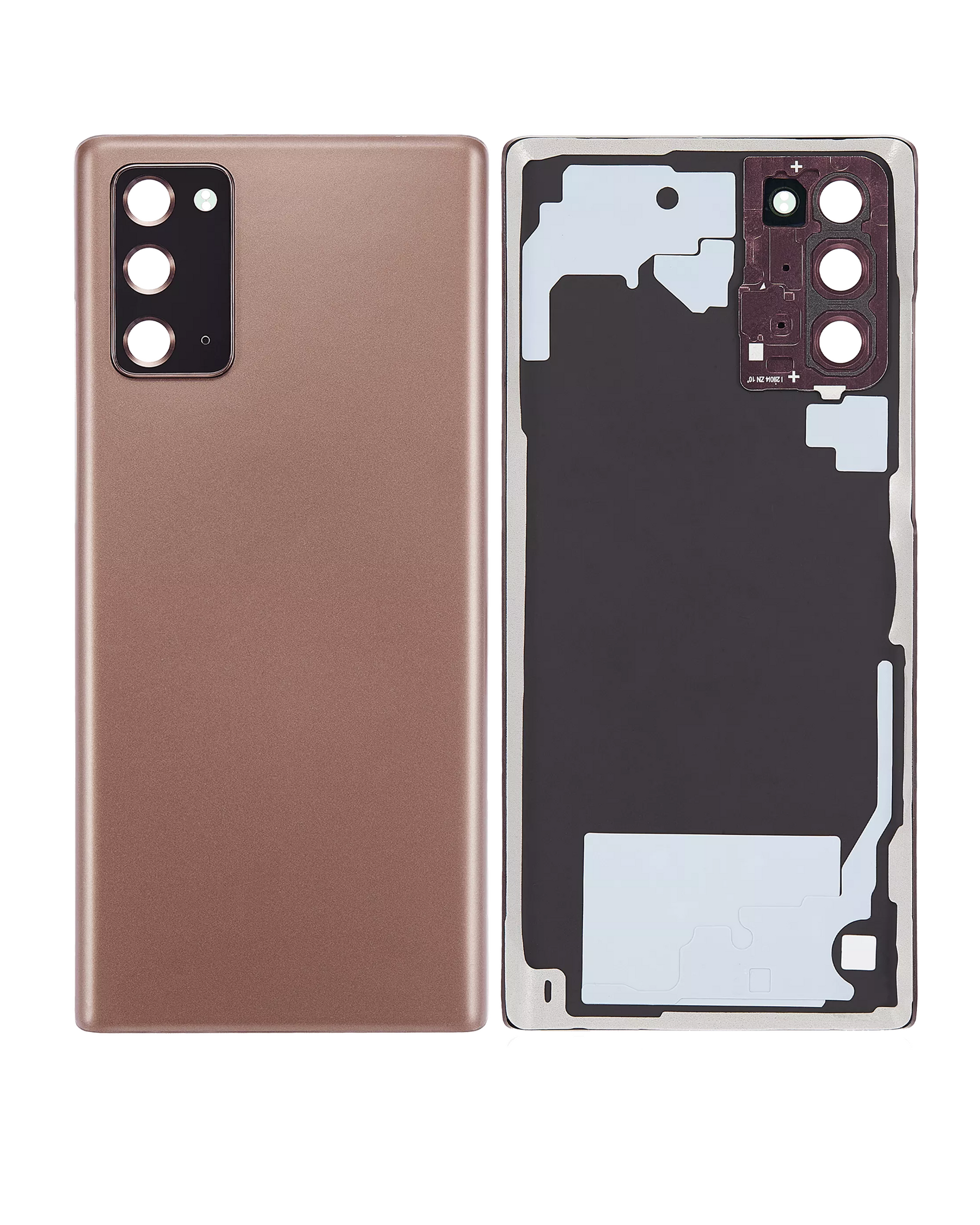 Replacement Back Cover Glass With Camera Lens Compatible For Samsung Galaxy Note 20 5G (No Logo) (Vemake) (Mystic Bronze)