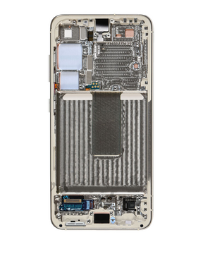 OLED Assembly With Frame Compatible For Samsung Galaxy S23 5G  Replacement(US & International) (Used OEM Pull: Grade B/C) (Cream)