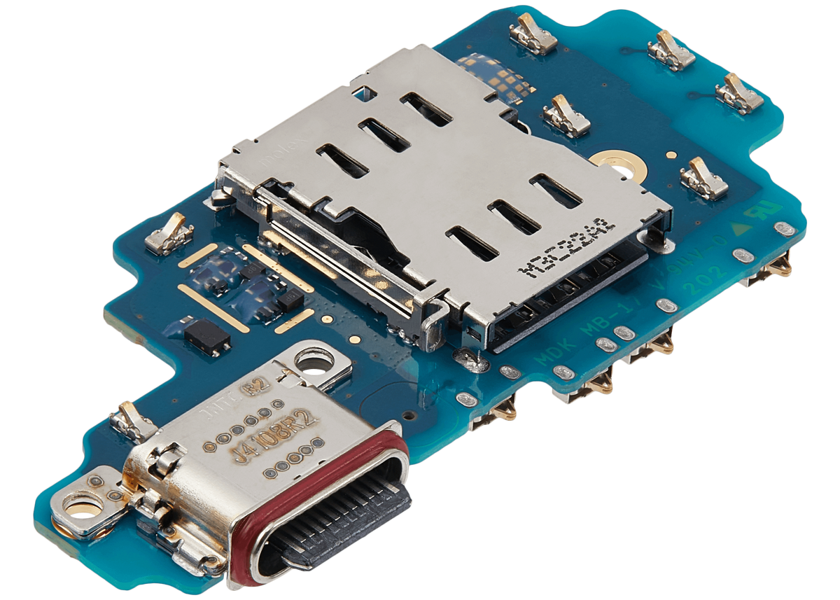 Charging Port Board With Sim Card Reader Compatible For Samsung Galaxy S24 Ultra 5G (S928B) (International Version) (Premium)