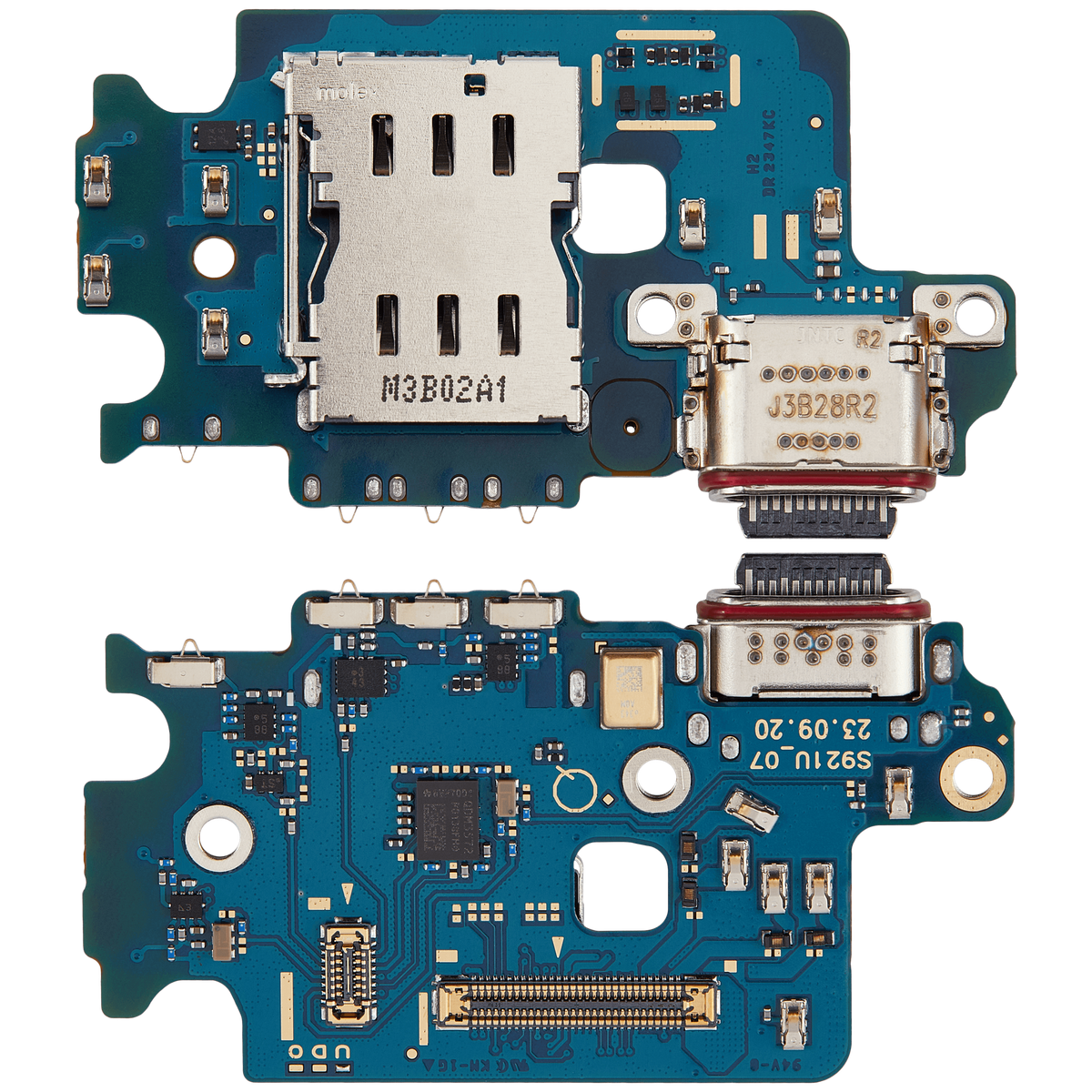 Charging Port Board With Sim Card Reader Compatible For Samsung Galaxy S24 5G (S921U) (US Version) (Premium)