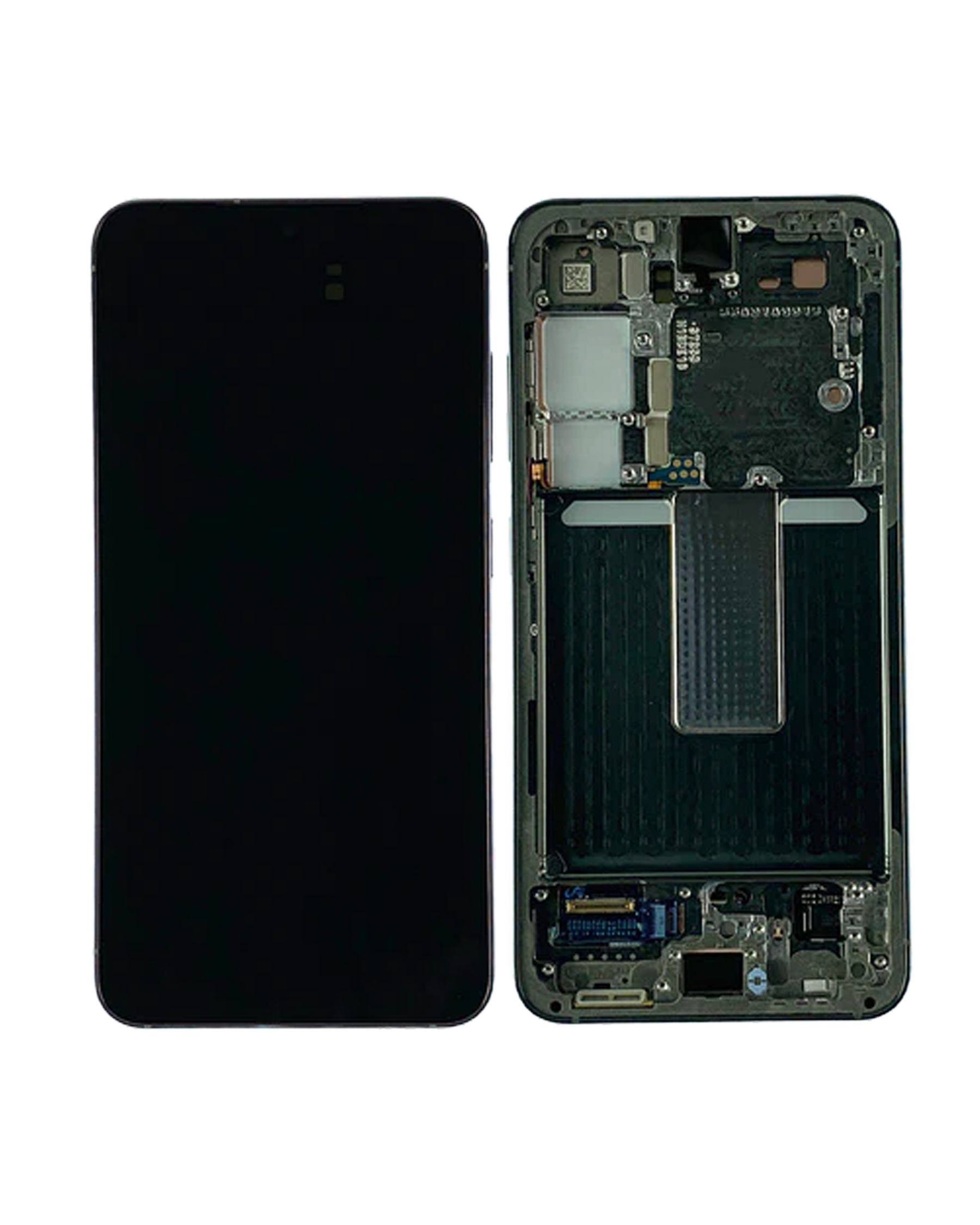 OLED Assembly With Frame Compatible For Samsung Galaxy S23 5G Replacement (US & International) (Used OEM Pull: Grade B/C) (Phantom Black)