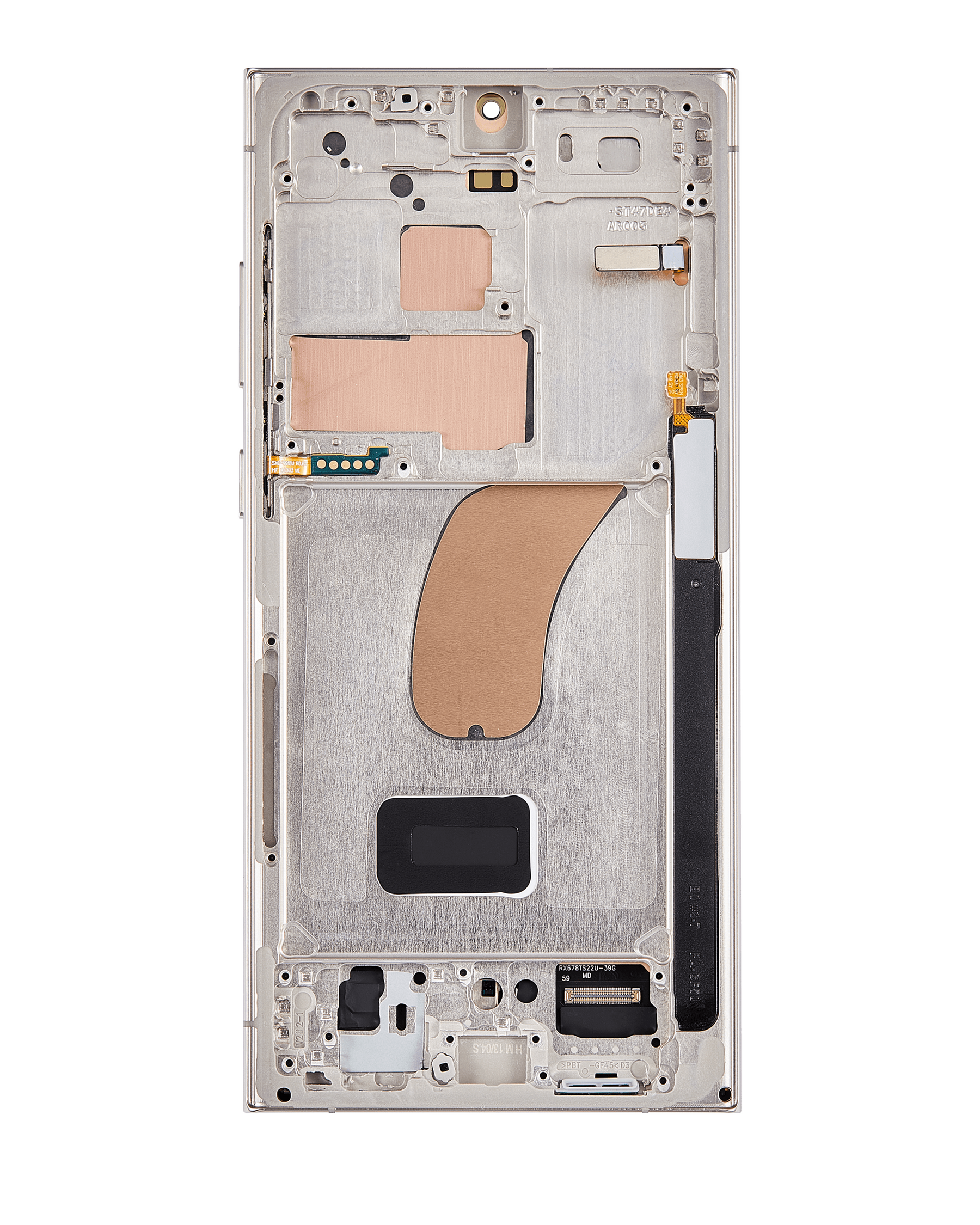 Replacement OLED Assembly With Frame Compatible For Samsung Galaxy S23 Ultra 5G (US & International) (Used OEM Pull: Grade B/C) (Cream)