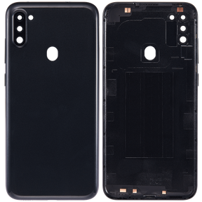 Back Cover With Camera Lens Compatible For Samsung Galaxy A11 (A115 / 2020) (International Version) (Vemake (Black)