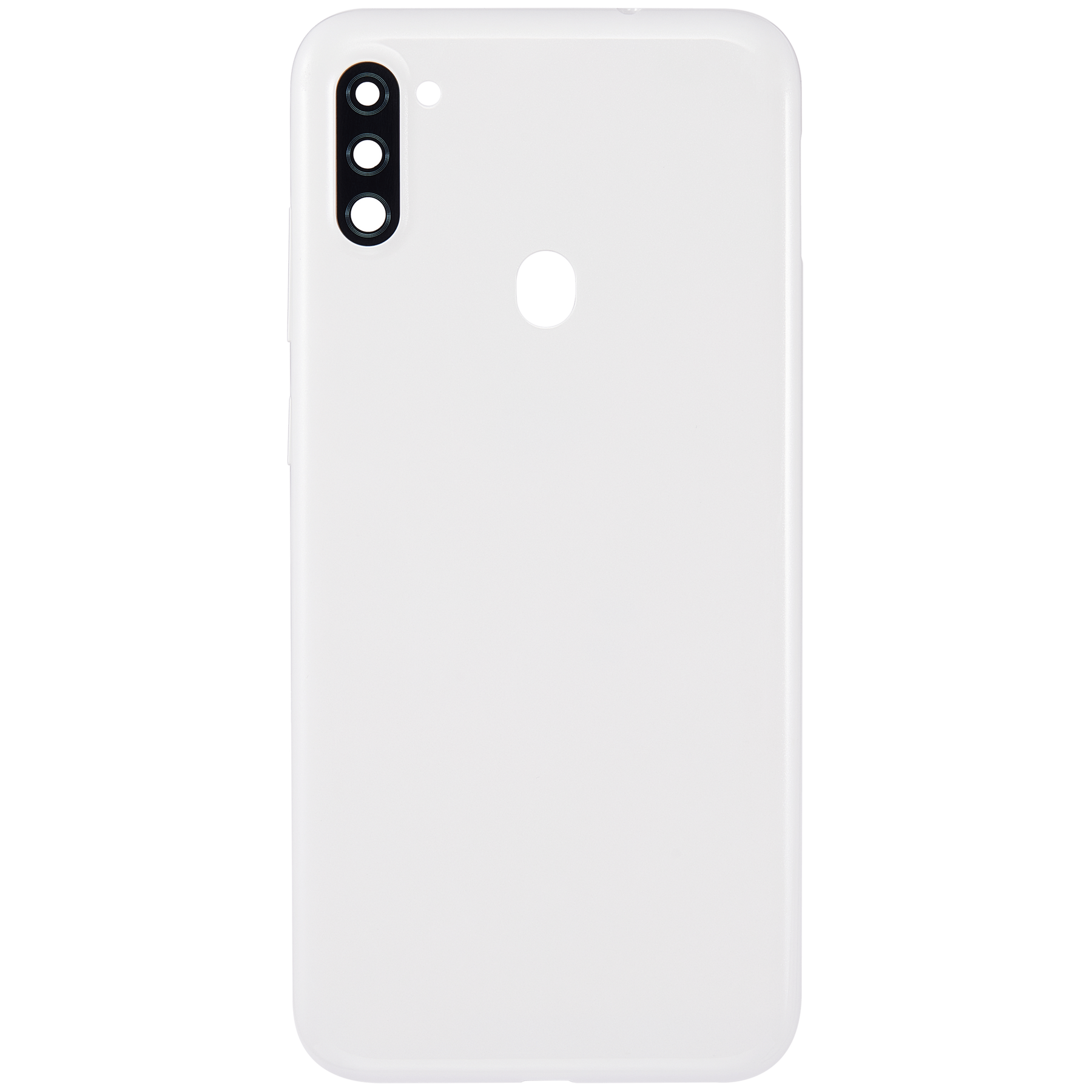 Back Cover With Camera Lens Compatible For Samsung Galaxy A11 (A115 / 2020) (International Version) (Vemake) (White)