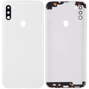 Back Cover With Camera Lens Compatible For Samsung Galaxy A11 (A115 / 2020) (International Version) (Vemake) (White)