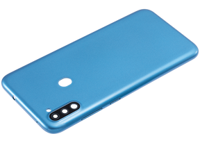 Back Cover With Camera Lens Compatible For Samsung Galaxy A11 (A115 / 2020) (International Version) (Vemake) (Blue)