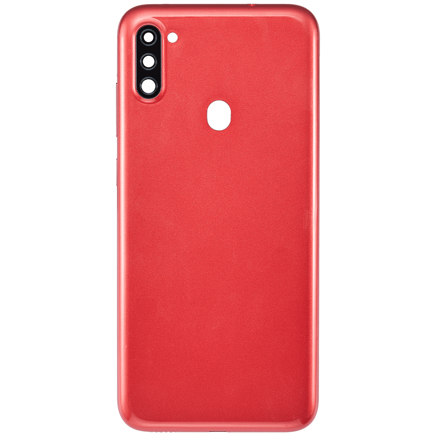 Back Cover With Camera Lens Compatible For Samsung Galaxy A11 (A115 / 2020) (International Version) (Vemake) (Red)
