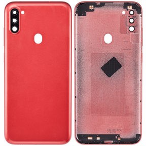 Back Cover With Camera Lens Compatible For Samsung Galaxy A11 (A115 / 2020) (International Version) (Vemake) (Red)