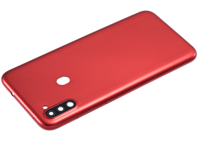 Back Cover With Camera Lens Compatible For Samsung Galaxy A11 (A115 / 2020) (International Version) (Vemake) (Red)