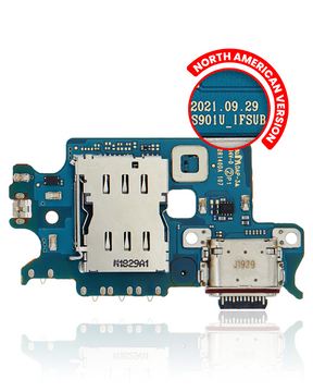 Charging Port Board With Sim Card Reader Compatible For Samsung Galaxy S22 5G Replacement (S901U) (US Version) (Service Pack)