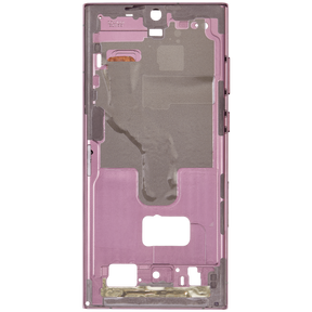 Mid-Frame Housing Compatible For Samsung Galaxy S22 Ultra 5G Replacement (US & International Version) (Burgundy)
