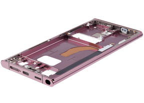 Mid-Frame Housing Compatible For Samsung Galaxy S22 Ultra 5G Replacement (US & International Version) (Burgundy)