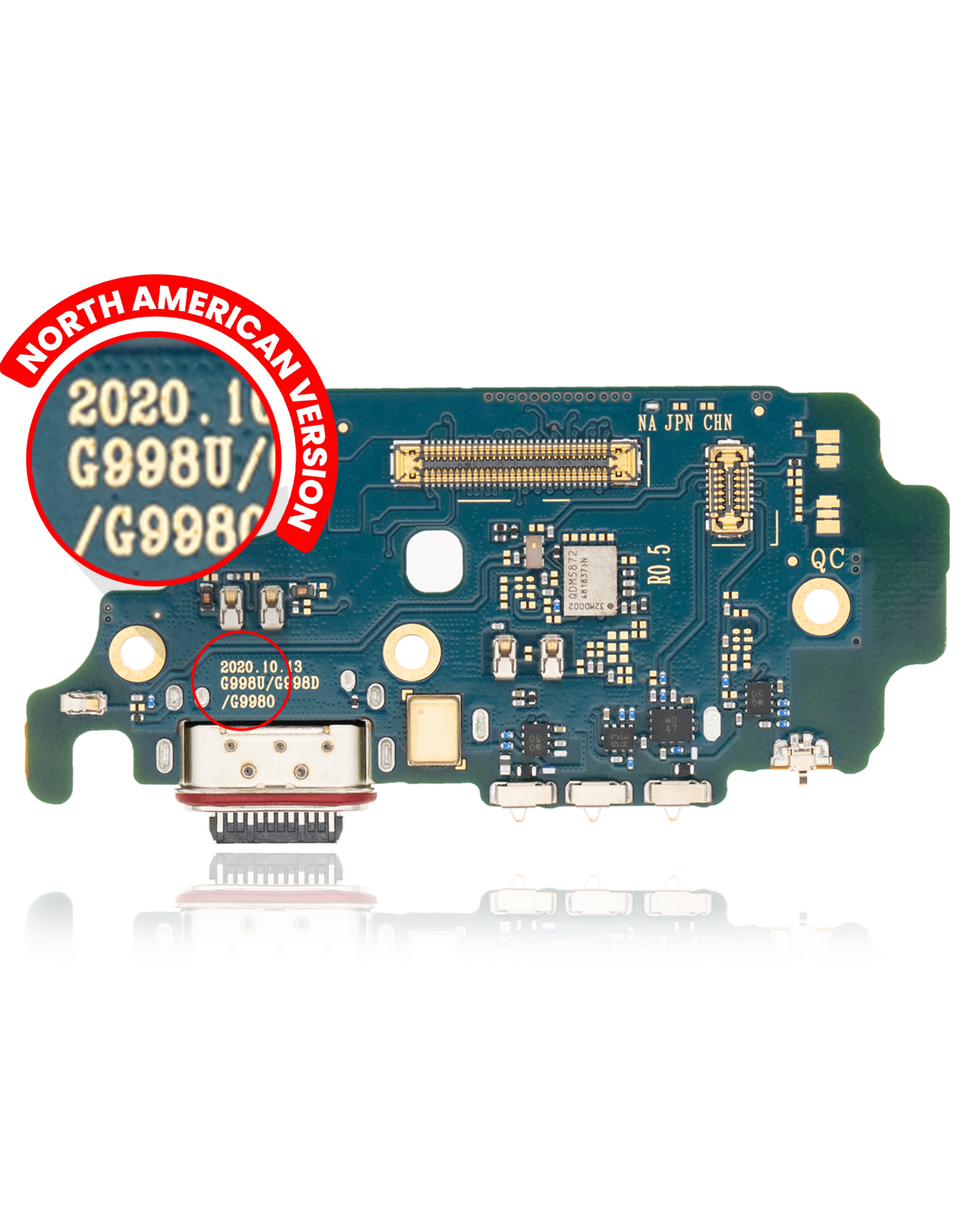 Charging Port Board With Sim Card Reader Compatible For Samsung Galaxy S21 Ultra 5G Replacement  (G998U) (US Version)
