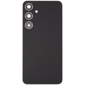 Back Cover Glass With Camera Lens Compatible For Samsung Galaxy S24 Plus 5G Replacement(No Logo) (Aftermarket Plus) (Onyx Black)